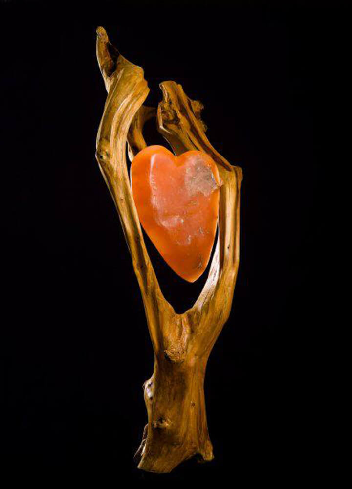 sculpture Mark Dobkin Studio sculpture stone & wood Heart of Nature, Heart of Grace
